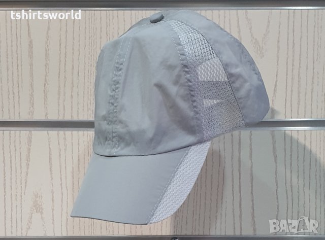 Нова изчистена дишаща шапка с козирка в сив цвят, шушляк, снимка 4 - Шапки - 37514808