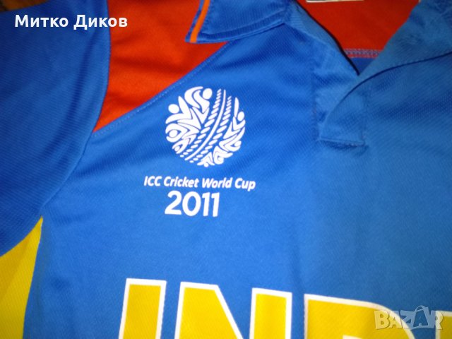 Индия тениска крикет № 10 2011 година световна купа размер М, снимка 3 - Други спортове - 28006661