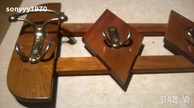 красива дървена закачалка-56х26см-внос швеицария, снимка 12 - Колекции - 26476679