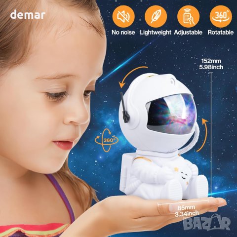 Астронавт LED звезден проектор с мъглявина и дистанционно управление, снимка 2 - Други - 43572882