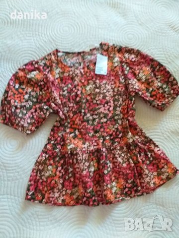 Къса цветна тениска H&M  158 / 164 XS