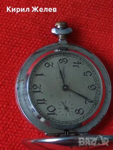 МОЛНИЯ СДЕЛАНО в СССР Стар РУСКИ МЕХАНИЧЕН ДЖОБЕН ЧАСОВНИК МЪЛНИЯ с ОРНАМЕНТИРАНИ КАПАЦИ 29239, снимка 17 - Джобни - 40443831