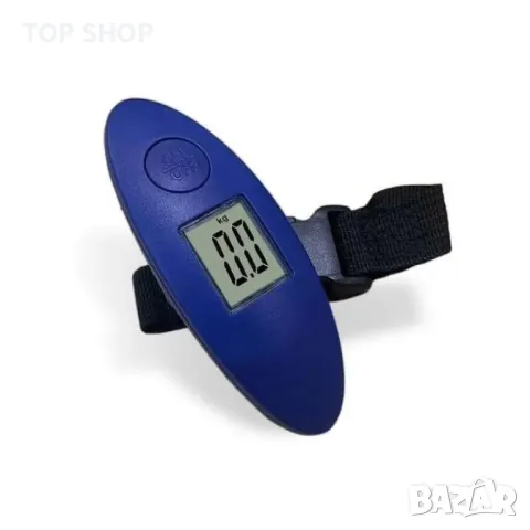 Везна за багаж, 50кг., Дигитална, 1бр. батерия, Син
