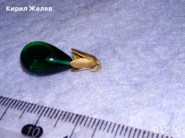 СТАР КАПКОВИДЕН РЕТРО МЕДАЛЬОН АРТ ВИСУЛКА - ШЛИФОВАН ХРИЗОЛИТ и БРОНЗ 37011, снимка 8 - Антикварни и старинни предмети - 39956511