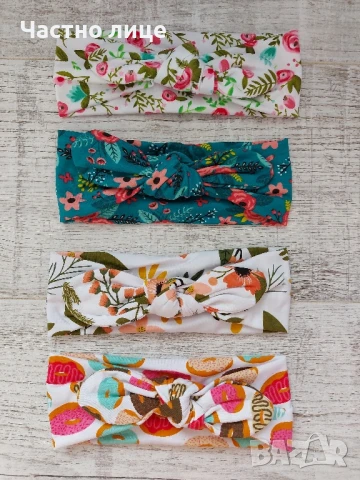 Детски и бебешки ленти за коса , снимка 11 - Шноли, диадеми, ленти - 31493383