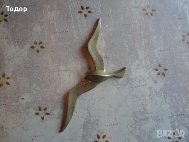 Бронзова фигура птица пластика 3, снимка 3 - Антикварни и старинни предмети - 43550908