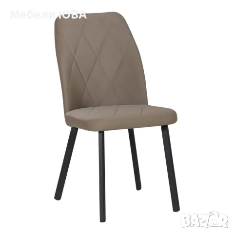 Трапезен стол VIKA – светло сив, снимка 4 - Столове - 48220382