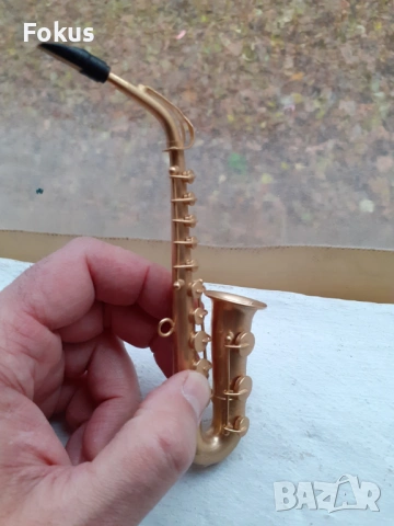 Лот от две музикални фигури тромпет и кларинет -сувенири, снимка 6 - Антикварни и старинни предмети - 53511191