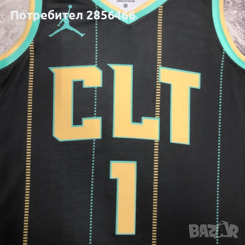 Мъжки потник Jordan Charlotte Hornets LaMelo Ball размер XXL, снимка 4 - Тениски - 52007420