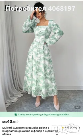 Елегантна дамска рокля, снимка 6 - Рокли - 50375147