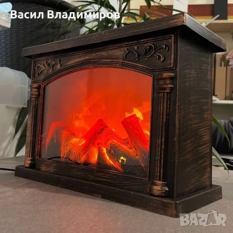 Декоративна LED камина настолна, снимка 5 - Декорация за дома - 52681074