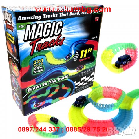Състезателна светеща писта Magic Tracks - код 1885, снимка 4 - Коли, камиони, мотори, писти - 26970904