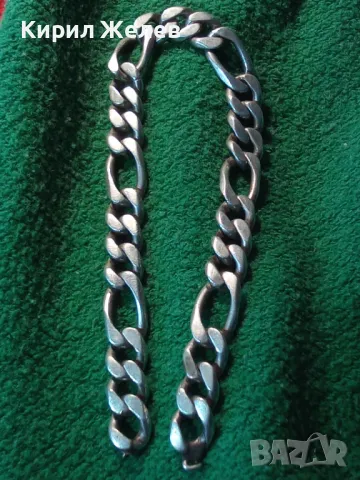 СТАРА СРЕБЪРНА ГРИВНА СРЕБРО 925 ПРОБА КЛАСИЧЕСКА КАРТИЕ ПЛЕТКА с НУЖДА от ЗАКОПЧАЛКА 29350, снимка 12 - Гривни - 49324243