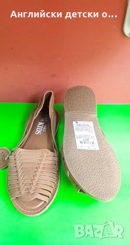 Английски детски еспадрили естсетвена кожа-M&S, снимка 6 - Детски обувки - 28709353