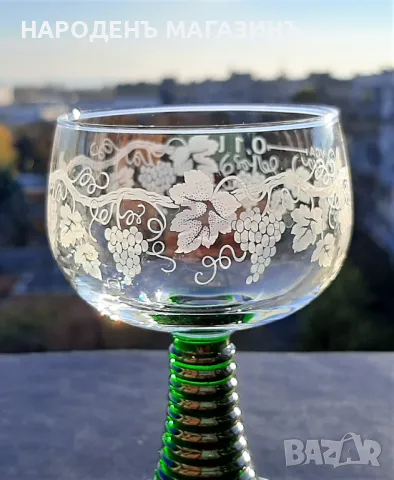 НОВ френски сервиз чаши за ракия и аперитив цветно стъкло  , снимка 7 - Други ценни предмети - 50327595