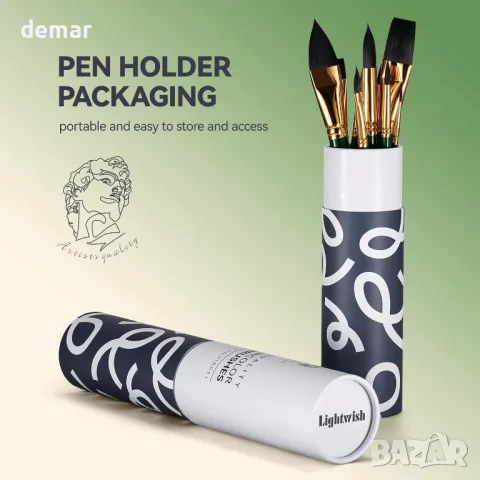 Комплект четки за акварелни бои, 10 броя найлонови четки за акварелни бои за художник и начинаещ, снимка 5 - Други - 49405816