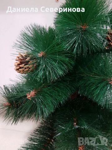 Елха естествено зелена с шишарки, снимка 2 - Декорация за дома - 52262837