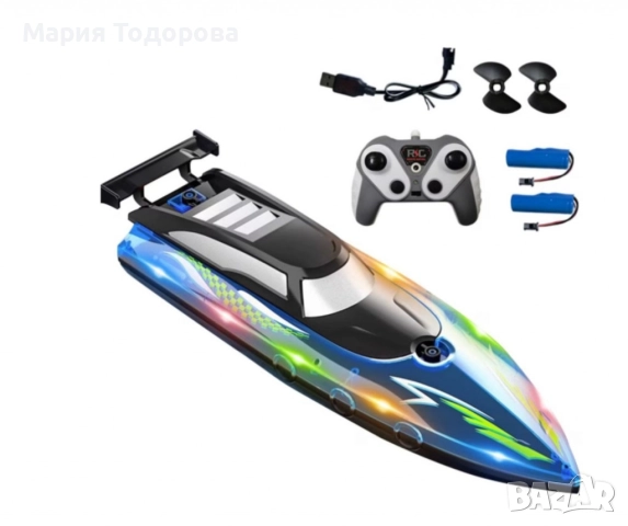 2.4G електрическа високоскоростна лодка с дистанционно управление, снимка 11 - Фен артикули - 52987319