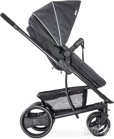 Hauck Pacific 4 Shop’n Drive Set – 3 в 1 Бебешка Количка, Столче за Кола и Трансформиращ се Кош Сива, снимка 7 - Детски колички - 52361271