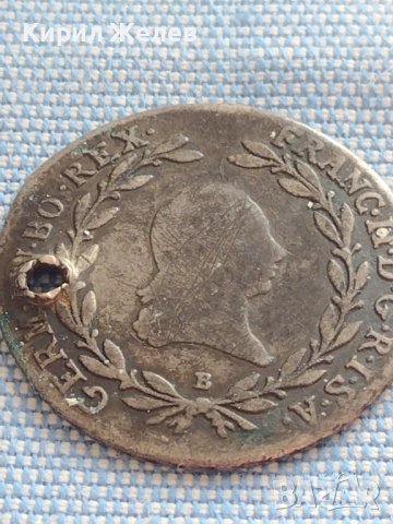 Сребърна монета 20 кройцера 1795г. Франц втори Будапеща Австрия 18705, снимка 1 - Нумизматика и бонистика - 42944181