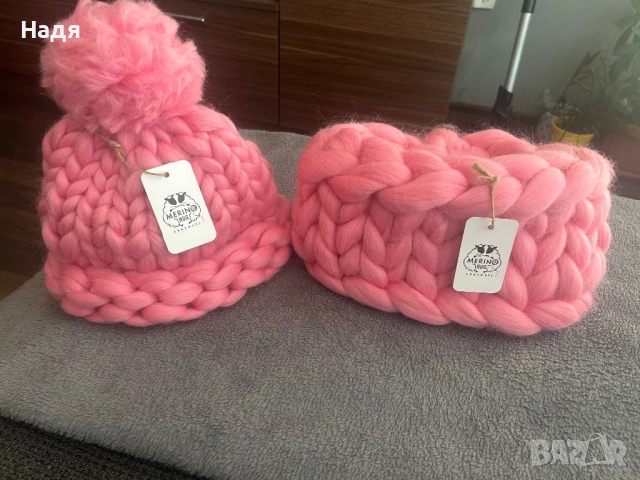 Шапка и шал, нови от Мероно вълна