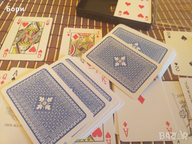 Нови Гръцки карти 2 тестета 100% пластик, снимка 10 - Карти за игра - 28114975