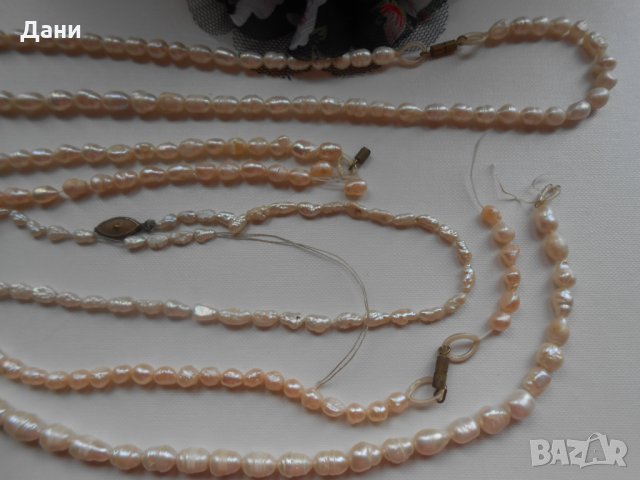 Стар гердан от перли, огърлица, колие, перла, снимка 4 - Колиета, медальони, синджири - 27018297