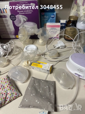 Две електрически помпи и аксесоари за мама и бебе , снимка 3 - Помпи за кърма - 51471306