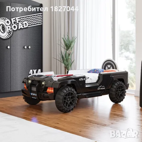 Легло кола JEEP Детско, снимка 6 - Мебели за детската стая - 48121968