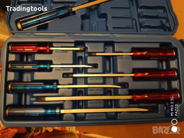 KINCROME 8броя ударни качествени отвертки кутия, снимка 11 - Отвертки - 52855804