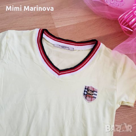 Наситено жълта тениска Burberry London , снимка 1