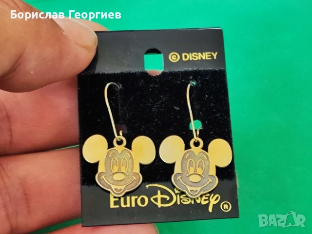 Сребърни обеци walt disney Мики маус 