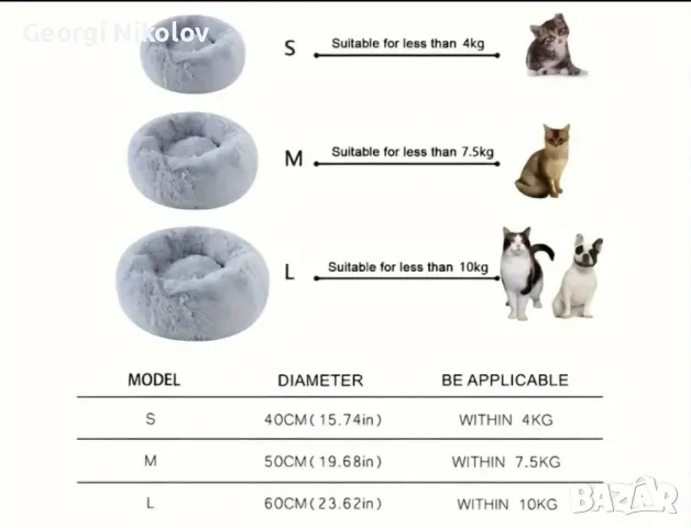 Плюшено легло за вашият домашен любимец, снимка 3 - Други стоки за животни - 48499743