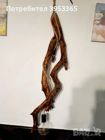 Висящ дървен полилей , снимка 8 - Лампи за таван - 43844802