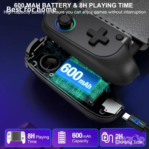  NinjaPlus OXБезжичен контролер за телефон за iPhone/Android с джойстик Hall, снимка 6 - Аксесоари - 50683564