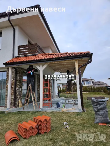Дървени нвеси Дървени беседки Дървени Навес , снимка 18 - Ремонти на покриви - 48969844
