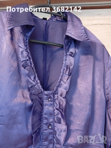 продавам дамска лилава сатенена риза , снимка 10 - Ризи - 51439083