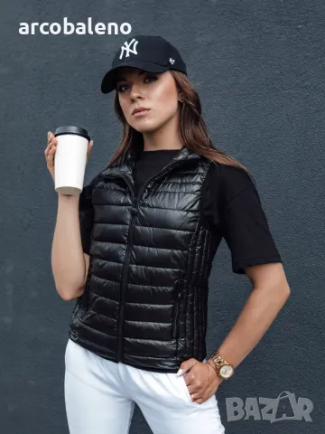 Дамско ватирано яке без ръкави с изправена яка STYLISHZ, 5цвята 