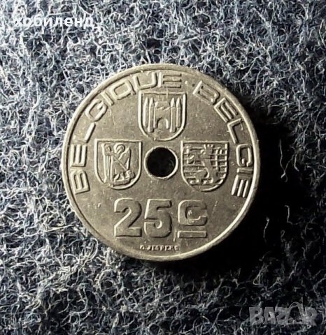 25 цента Белгия 1939, снимка 2 - Нумизматика и бонистика - 26419542