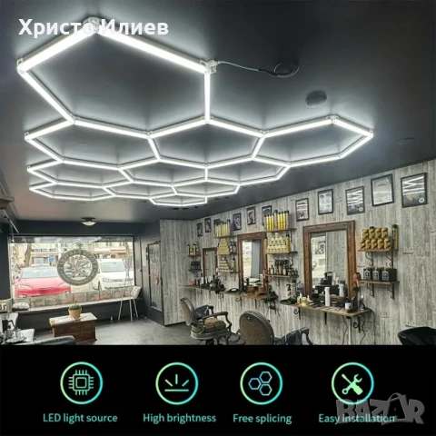 LED Лед Осветление лампа за гараж магазин фризьорски салон студио, снимка 12 - Лед осветление - 51419410