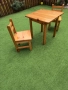 в Бургас -маса и стол детски от естествено дърво, снимка 1