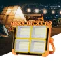 Соларна къмпинг лампа 100W, соларен прожектор с 4 режима на работа 210х170 мм, снимка 1