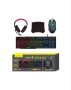 Комплект клавиатура, слушалки, мишка и подложка за мишка, Геймърски, RGB подсветка, 4 в 1, снимка 1 - Геймърски - 43745901