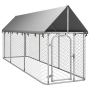 vidaXL Дворна клетка за кучета с покрив, 400x100x150 см(SKU:171497, снимка 1 - Други стоки за животни - 44934338
