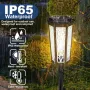FANTICDE 4 броя соларни градински лампи , IP65 водоустойчиви, топло жълто/RGB цветен градиент, снимка 5