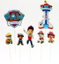 7 бр Paw Pes Patrol Пес Патрул база сет топери клечки декор за торта украса парти Рожден Ден Happy , снимка 2