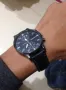 Спортно-елегантен мъжки часовник с кожена каишка и кварцов механизъм , снимка 2