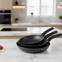 Комплект тигани Cheffinger с мраморно покритие – 3 части за всяка кухня - черен цвят, снимка 5