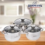 Комплект тенджери Bohmann, 22/24/26см. , Неръжд. Стомана, снимка 9