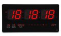 Голям дигитален LED настолен часовник с аларма, календар и температура 45х23 см, снимка 1 - Друга електроника - 37099151